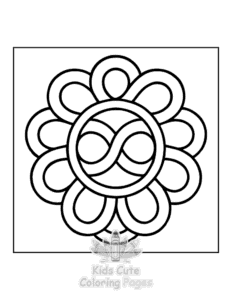 Easy Easy Mandala coloring sheet for young children
