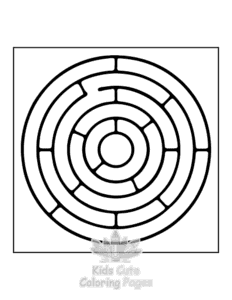 Free printable Easy Mandala coloring page for kids