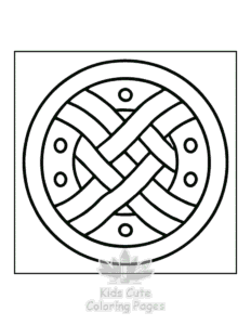 Easy Mandala coloring page for girls, free to print