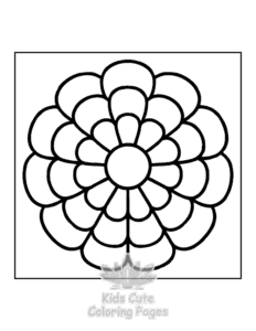 Printable Easy Mandala coloring sheet for preschoolers