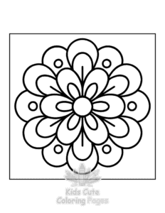 Easy Mandala coloring page for classroom activities
