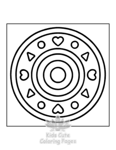 Easy Easy Mandala coloring sheet for young children