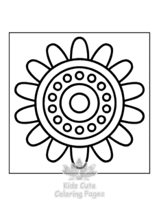 Free printable Easy Mandala coloring page for kids