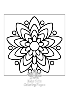 Easy Mandala coloring page for classroom activities