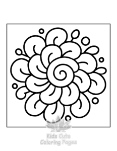 Easy Easy Mandala coloring sheet for young children