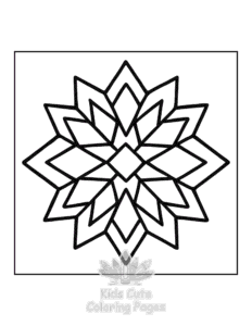 Free printable Easy Mandala coloring page for kids