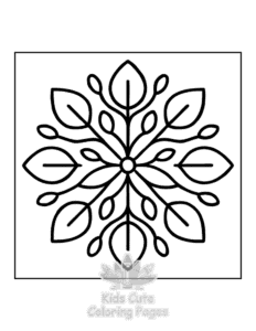 Easy Mandala coloring page for girls, free to print