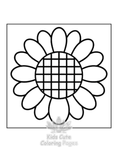 Printable Easy Mandala coloring sheet for preschoolers