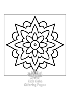 Easy Mandala coloring page for classroom activities