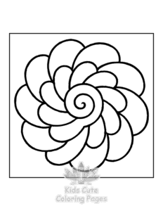 Simple Easy Mandala coloring page for toddlers