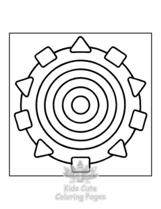 Free printable Easy Mandala coloring page for kids