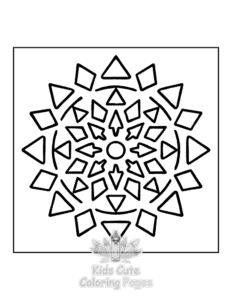 Printable Easy Mandala coloring sheet for preschoolers