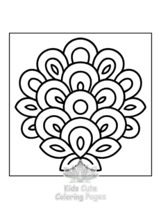 Easy Mandala coloring page for classroom activities