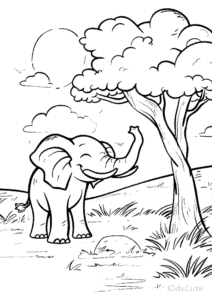 Free Elephant coloring pages to print at home