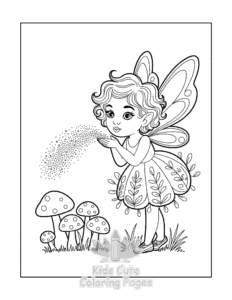 Fairy coloring page for classroom activities