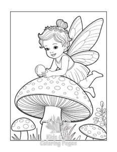 Free printable Fairy coloring page for kids