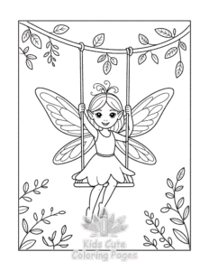 Fairy coloring page for boys, printable at home