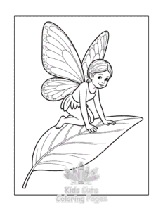 Easy Fairy coloring sheet for young children