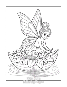 Fairy coloring page for boys, printable at home