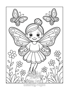 Fairy coloring page for classroom activities