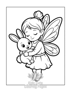 Fairy coloring page for boys, printable at home