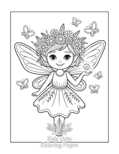 Fairy coloring page for boys, printable at home