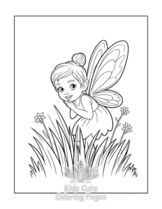 Fairy coloring page for boys, printable at home