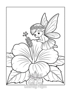 Fairy coloring page for boys, printable at home