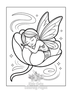 Fairy coloring page for classroom activities