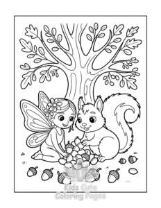 Easy Fairy coloring sheet for young children