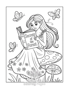 Simple Fairy coloring page for toddlers
