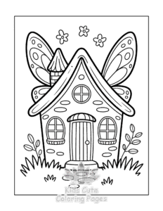 Simple Fairy coloring page for toddlers