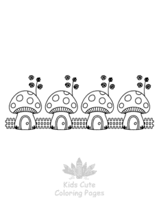 Simple Fairy House coloring page for toddlers