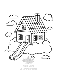 Free printable Fairy House coloring page for kids