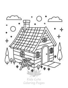 Free Fairy House coloring pages to print at home