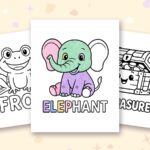 First 100 Words coloring pages: a crayon colored sample and free printable sheets