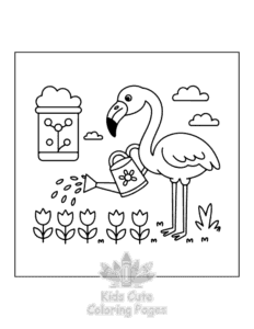 Free Flamingo coloring pages to print at home