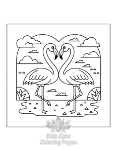 Free Flamingo coloring pages to print at home