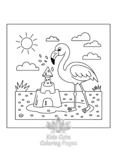 Free Flamingo coloring pages to print at home