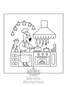 Simple Flamingo coloring page for toddlers