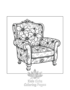 Easy Flowers coloring sheet for young children