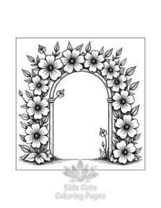 Flowers coloring page for boys, printable at home