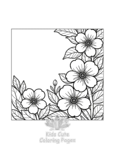 Flowers coloring page for classroom activities