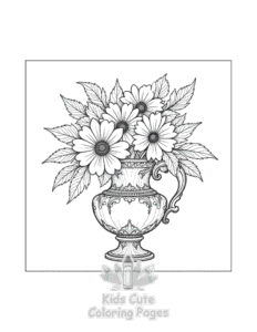 Free Flowers coloring pages to print at home