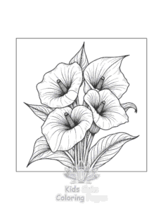 Free Flowers coloring pages to print at home