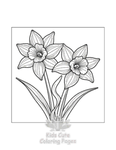 Easy Flowers coloring sheet for young children