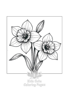 Free printable Flowers coloring page for kids