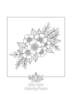 Flowers coloring page for boys, printable at home