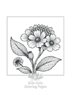 Flowers coloring page for classroom activities