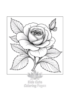 Simple Flowers coloring page for toddlers